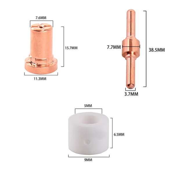 Plasma Cutter Torch Förbrukningskit, Kompatibel med PT-31, Stöder 40-50 Ampere,PT31