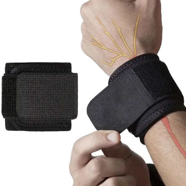 Armbånd, Justerbar Pasform, Skadeforebyggelse,Sort