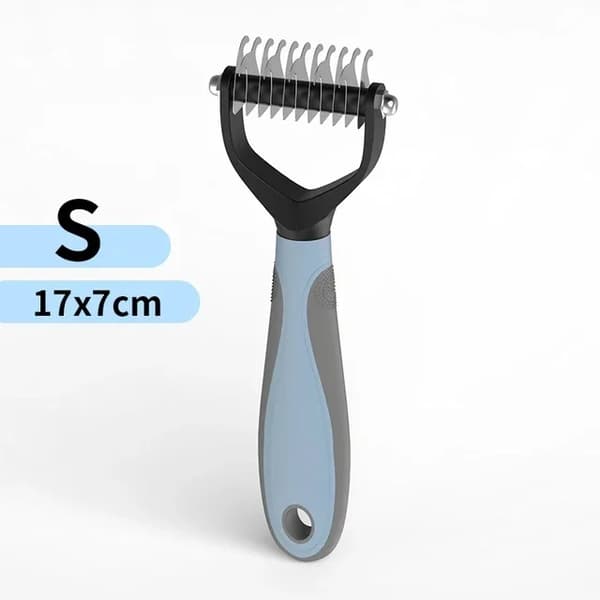 Kæledyrsgroomingværktøj, Uldudredningsbørste, Ergonomisk Design,blå S