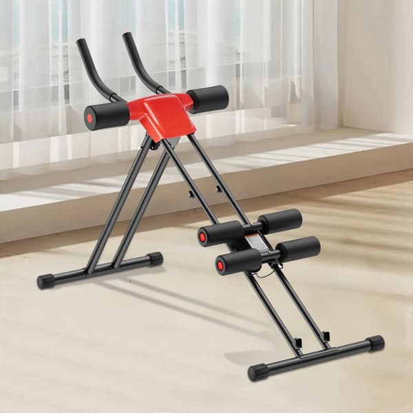 Abdominal Trainer, 5 Justerbare Modstandsniveauer, Ergonomisk Design,sort