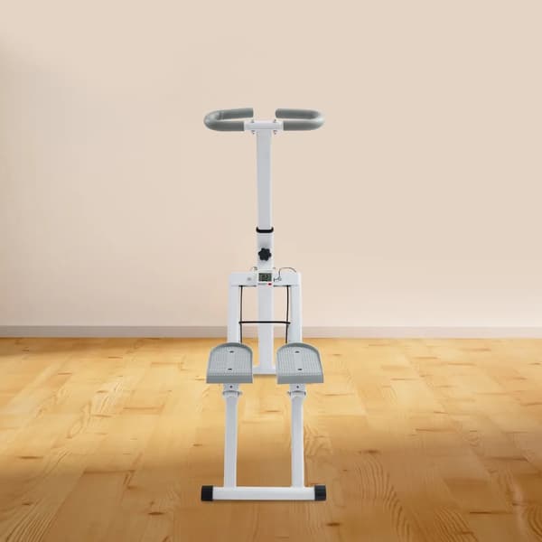 Trappstegstränare, Fällbar Design, Justerbara Pedalvinklar,VIT