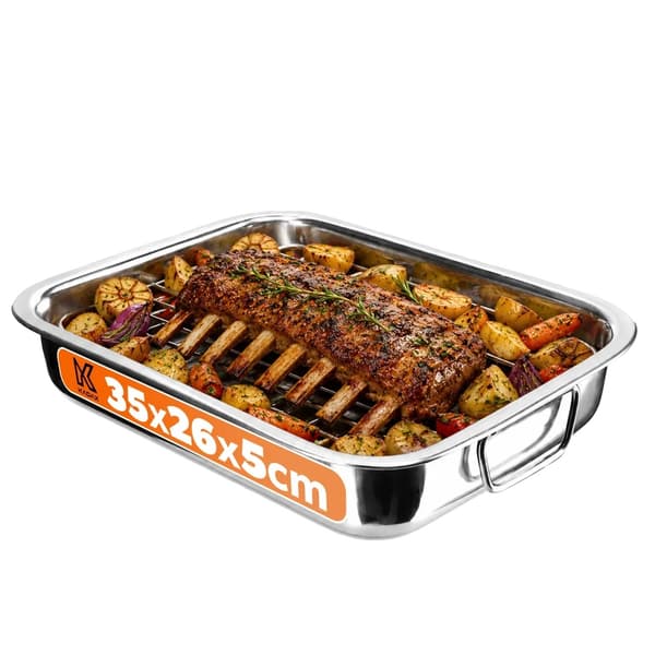 Bagemuffe, Rustfrit Stål, 35 cm, Ikke-Induktionskompatibel, Hurtig Opvarmning, CE Certificeret