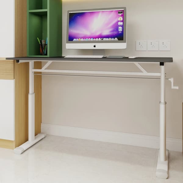 Justerbart Studiebord, Højdejusterbart, Multifunktionelt Design,Grå + 60*120cm