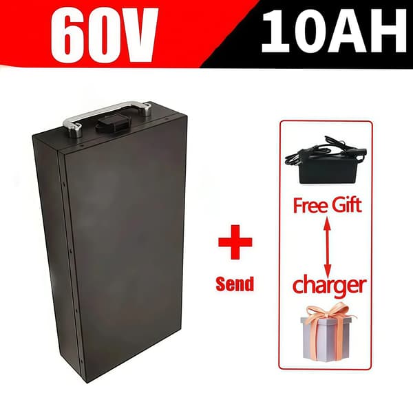 Lithiumbatteri, 10Ah-40Ah kapacitet, CE-certificeret,B-60V-10Ah-lader, 60V-e