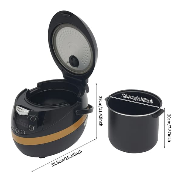 Tapioca Perler Koger, 8L Kapacitet, 1200W Ydelse,Sort, 5L