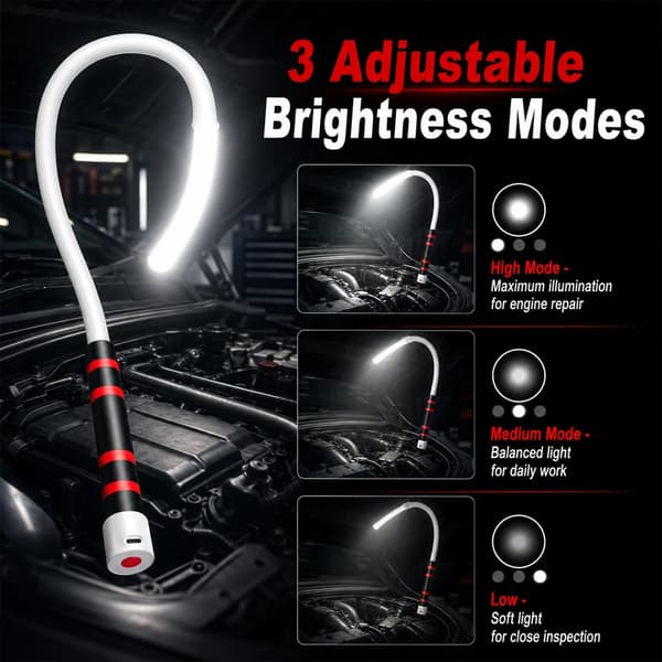 Arbejdslampe, Fleksibelt Design, USB Genopladelig,A
