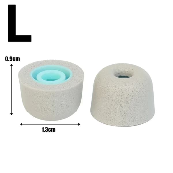 Öronkuddar, Mjuk Minnesskum, Antigliddesign,Grå L, 3Par(6PCS)-c