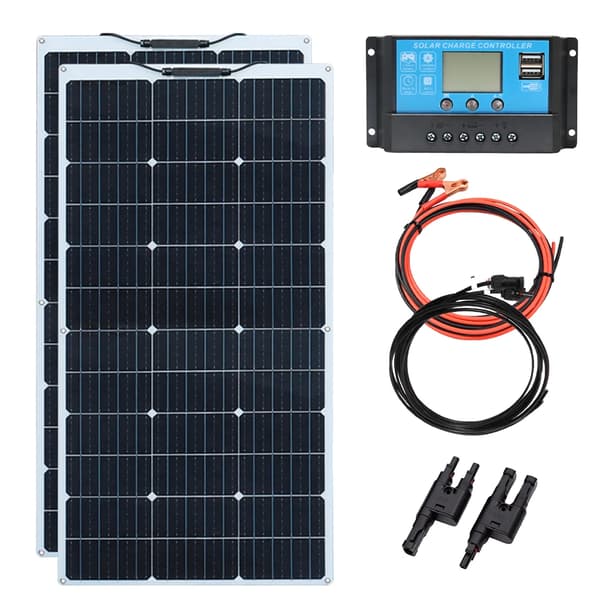 Fleksibelt Solcellepanel, 150W Maksimal Effekt, Høj Effektivitet Monokrystallinsk Celle,12V 200W