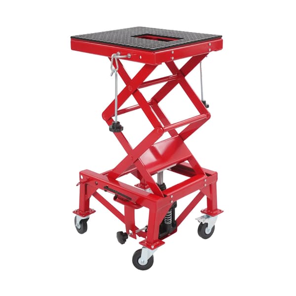 Motorcykellyft, Tungt Hydrauliskt System, Robust Stöd,Röd