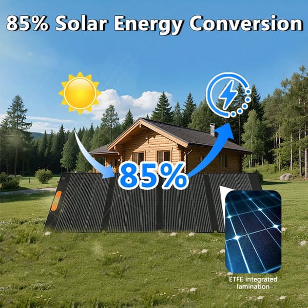 Solpanel, Foldbart Design, Vandtæt,200Watt-5 i 1, 200W
