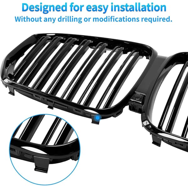Grill, Snygg Design, Hållbart ABS-material,svart