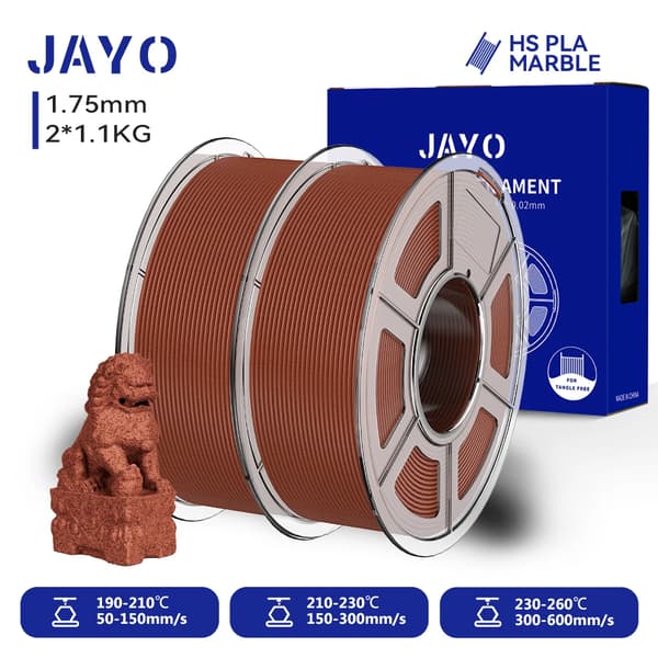 3D-printer filament, PLA-materiale, glat udskrivningskvalitet,PLA Marmor 2BR