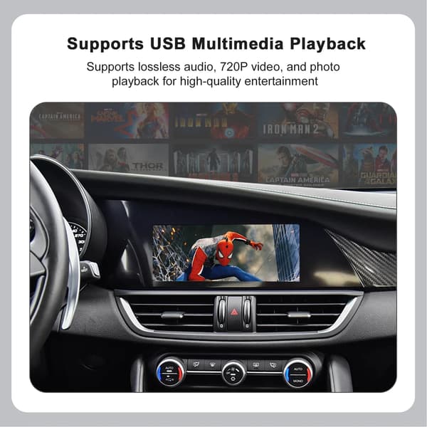 CarPlay ja Android Auto -sarja, langaton yhteys, navigointituki,Alfalle