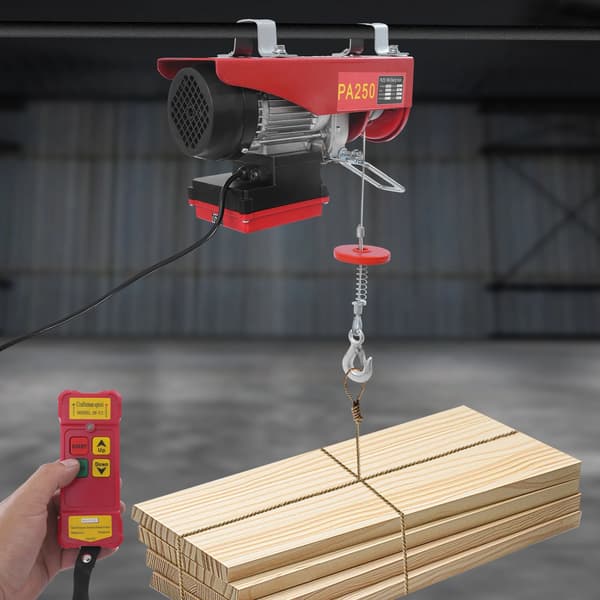 Elektrisk vinsch, kraftfull motor, trådlös kontroll,Röd
