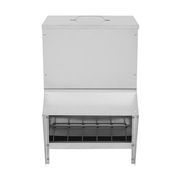 Fuglefoder, 25L kapacitet, anti-spild design,Sølv