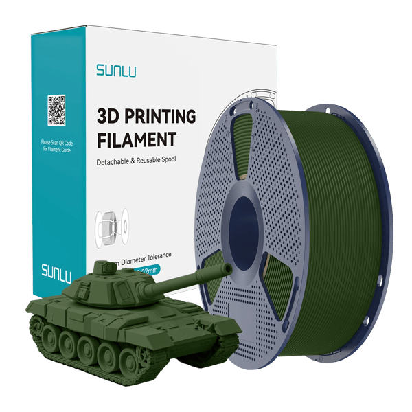 3D-printer filament, høj hastighed, pænt viklet,oliven-grøn
