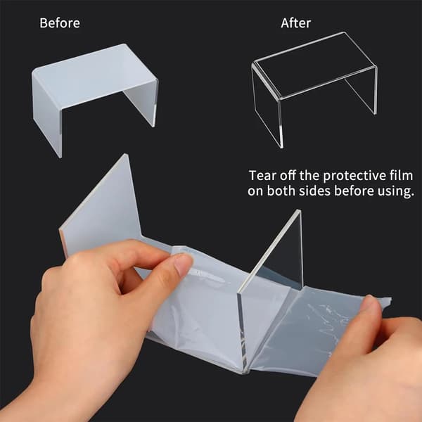 Acryl Display Stativ, 4mm Tykkelse, 5 Lag, 10 Stykker, Klar Materiale, Multi-Brug Design