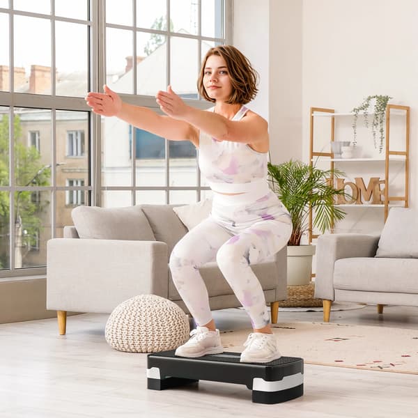 Fitness Step, Justerbar Højde, Skridsikker Overflade,MULTI