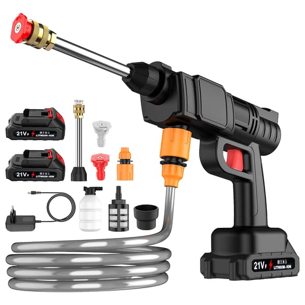 Högtryckstvätt, Kraftfull Motor, Justerbar Munstycke, Med 1 batteri (Stil 3)