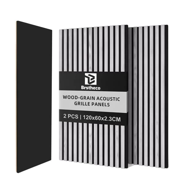Akustiske paneler, overlegen støjdæmpning, elegant fløjtet design,120X60CM Grå-a, 2PCS-c