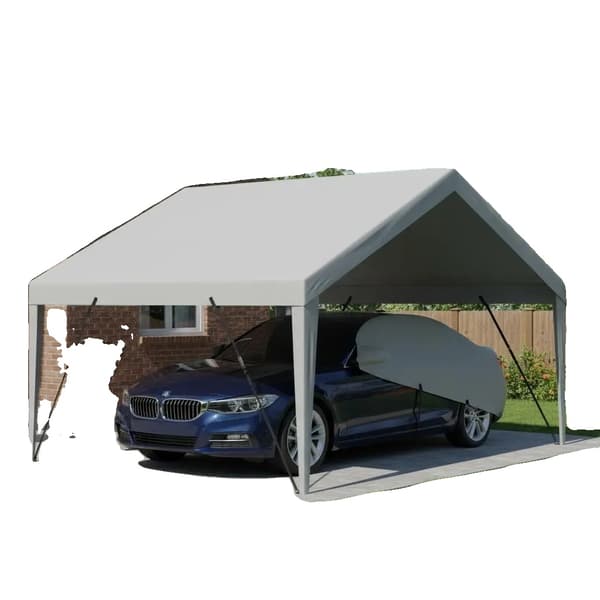 Carportmarkis, Vattentät, UV-skyddad, armégrön