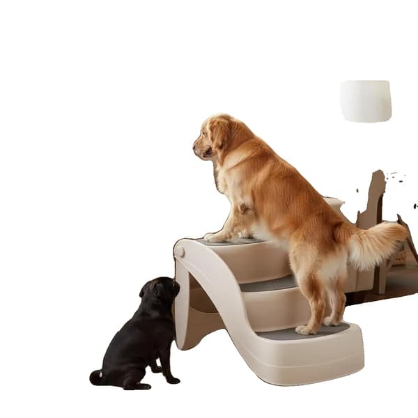 Hundtrappor, Fällbar Design, Halkfria Steg,svart