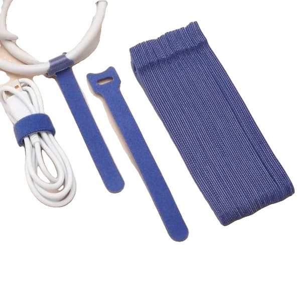 Kabelbindere, Genanvendelige, Selvklæbende,Blå, 12x150mm-100Pcs-a
