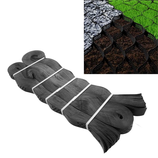 Stabiliseringsgitter, Høj Belastningskapacitet, Holdbart HDPE Materiale,sort