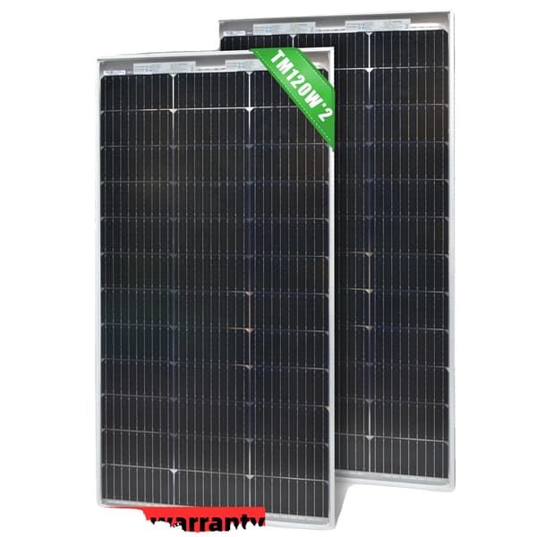 Solpanel, hög effektivitet monokristallin, hållbar och mångsidig,2PCS   120W