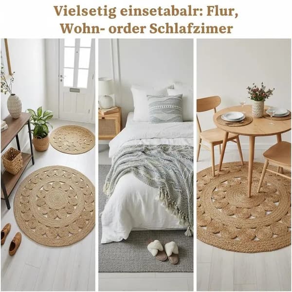 Matta, Handgjord, Hållbar Design,Beige
