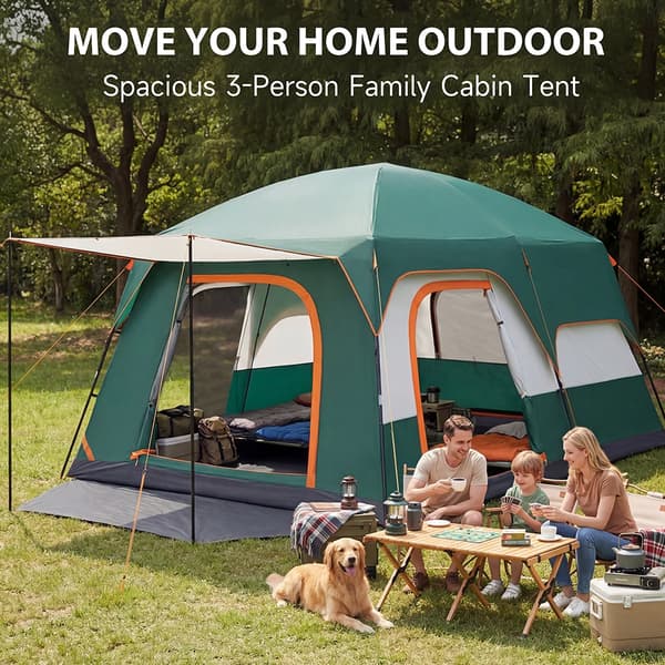 Campingtält, Hållbara Material, Snabb Uppställning,grön