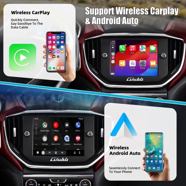 Interfaceadapter, trådløs CarPlay, Android Auto-kompatibilitet,til Maserati
