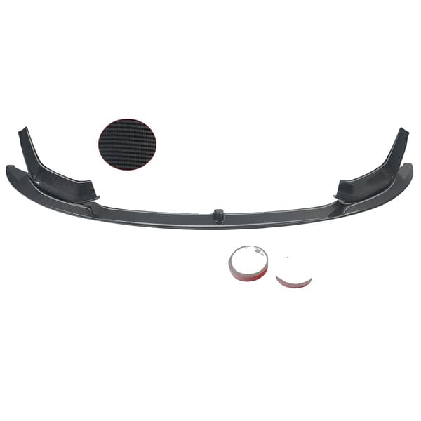 Front Bumper Splitter, ABS Plastik, Aerodynamisk Design,kulstoflook