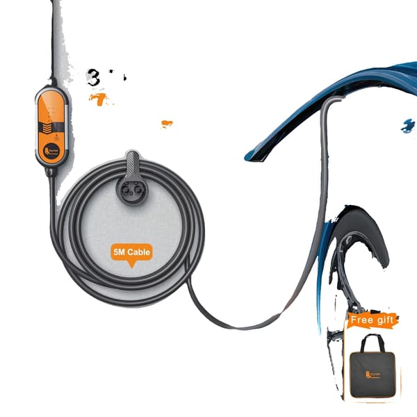 EV Bærbar Oplader, Type 2 Kompatibilitet, Justerbar Opladningsstrøm,Type2