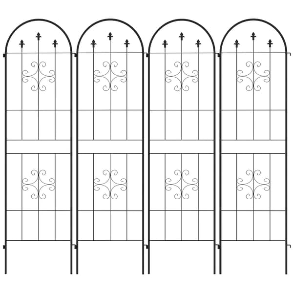 Trellis, Holdbart Stål, Nem Montering,sort