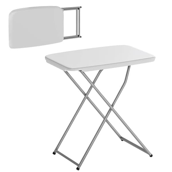 Campingbord, Bärbar Design, Justerbar Höjd, VIT