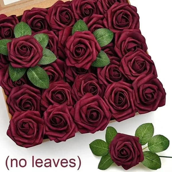 Kunstige Rosenblomster, Skum Materiale, Multipack Muligheder,10Pcs-a, Vinkar