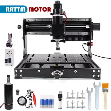 CNC-graver, 500W spindel, GRBL-kontroll,40w, Vit kontroller
