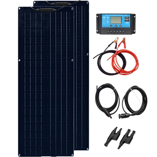 Flexibelt solpanelkit, 23%-24% effektivitet, 50W eller 100W effekt,100W kit