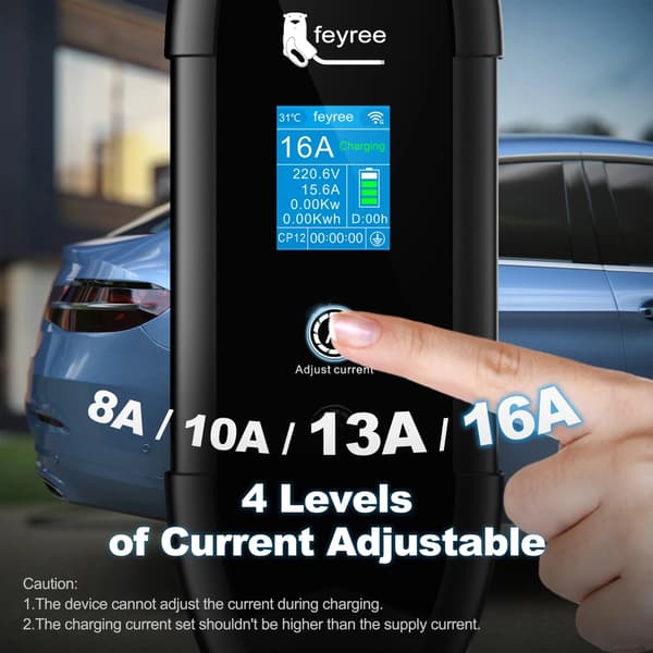 EV-laddare, Smart APP-kontroll, 16A Snabbladdning,Typ2
