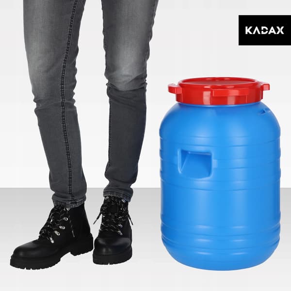 Plastfat, 30 Liters Kapacitet, Ergonomisk Design,Blå