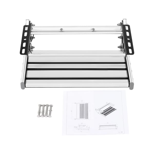 Elektriska sidosteg, LED-belysning, hållbar aluminiumlegering,Silver