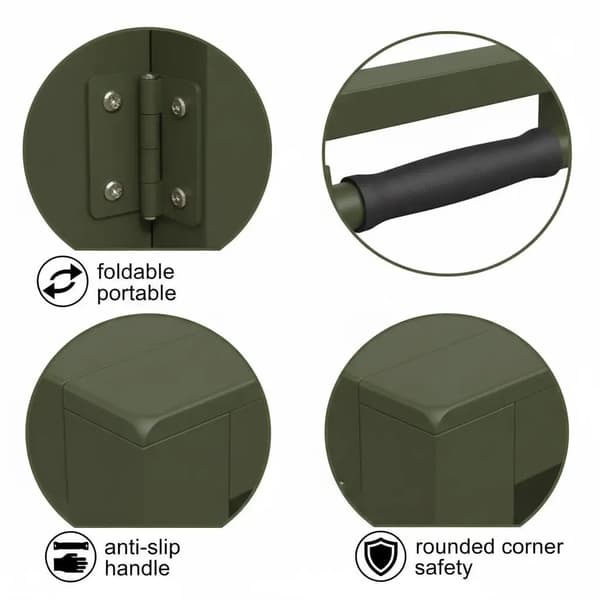 Vedtransportör, Hållbart Stål, Användarvänlig Design,armégrön