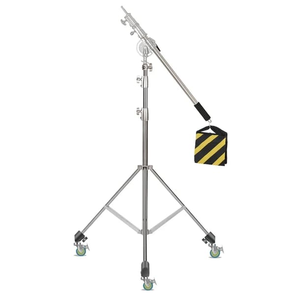 Fotografi C-stativ, Justerbar Höjd, Robust Design,2.8m hjularm