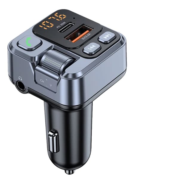 Bluetooth Bilmodtager, Hurtig Opladning, LED Skærm,HM101