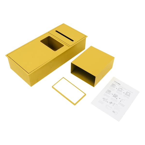 Affaldsbeholder, Rustfrit Stål, Pladsbesparende Design,Guld