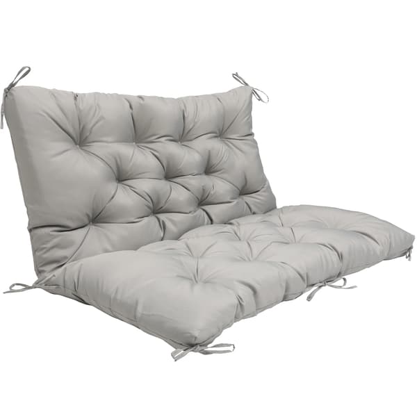 Havebænk Pude, Vandtæt, Komfortabel Polstring,Grå