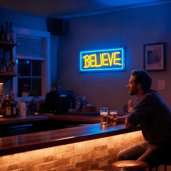 Neonskylt, dimbara LED-lampor, USB-driven dekoration,40x19cm