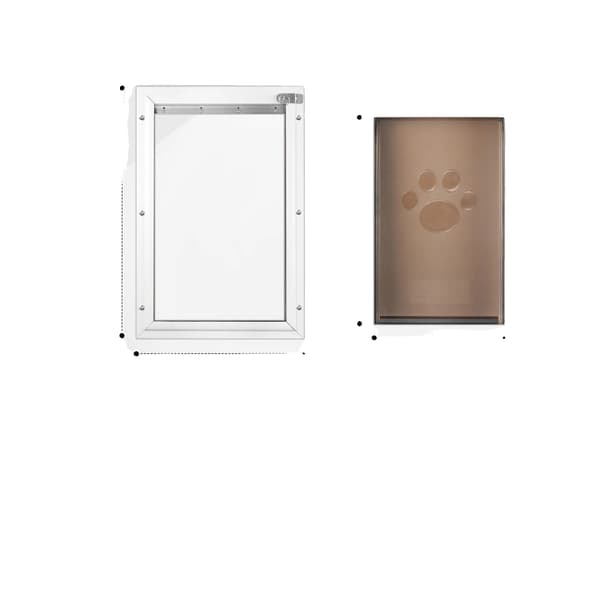 Dörr för husdjur, aluminiumram, väderbeständig design,S