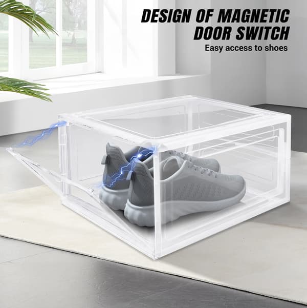 Skoopbevaringsboks, Stabelbar Design, Holdbart Plastmateriale,9 Pakke